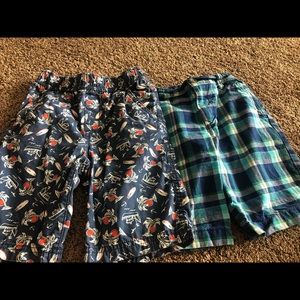 Boys Shorts -Blue plaid and blue palm tree/ boats from Children’s place